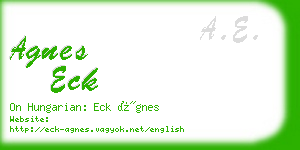 agnes eck business card